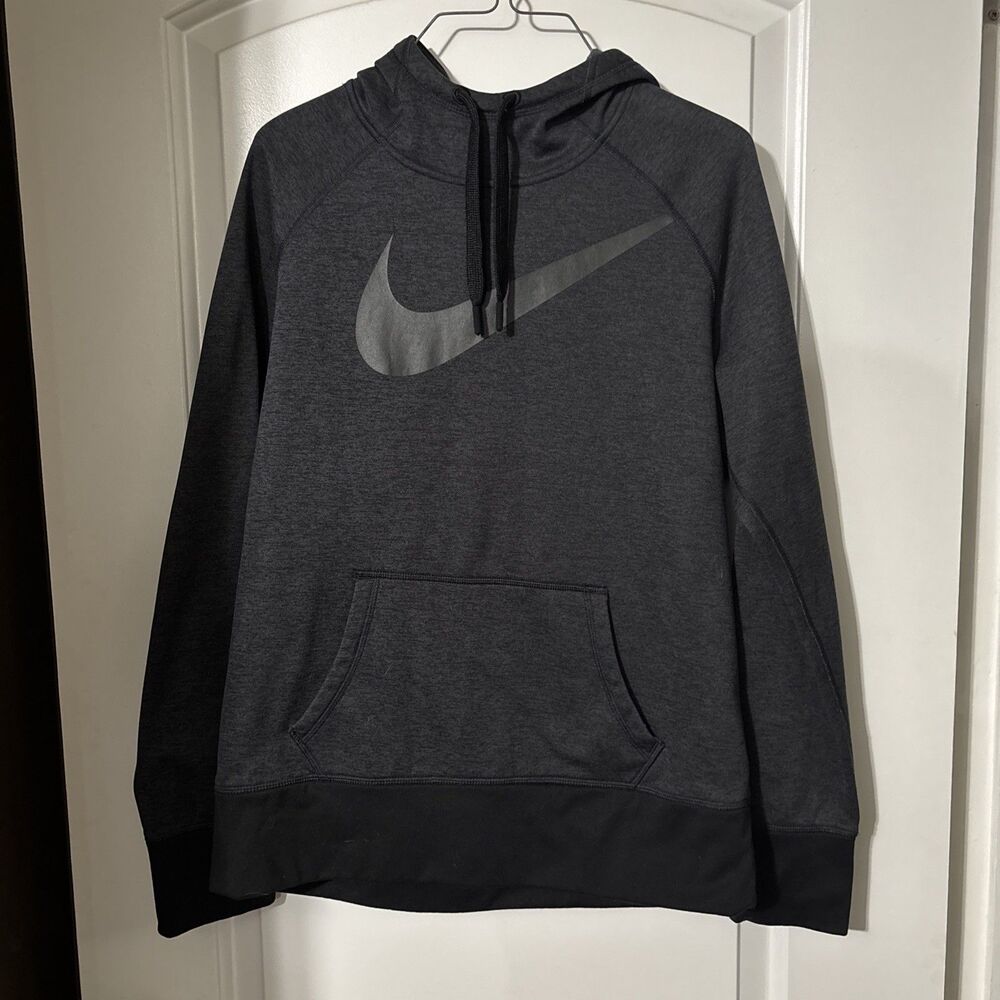 Nike Therma-Fit Boys Pullover Hoodie Thumb Holes Youth Large Excellent